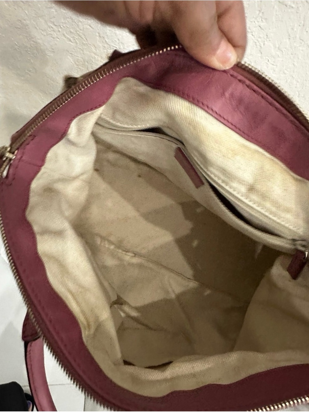 Authentic Gucci Brown GG Canvas Tote with Pink Leather Trim Pristine Condition - Picture 10 of 12